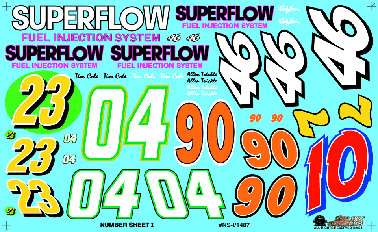 Slixx Decals NUMBER SHEET I 