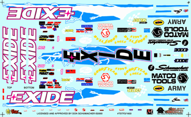 Slixx Decals 2000 EXIDE TOP FUEL DRAGSTER