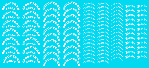 Slixx Decals NOSTALGIA NASCAR TIRE SHEET