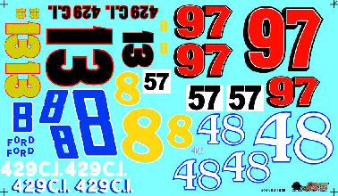 Slixx Decals Number Sheet 