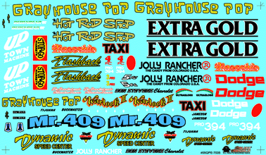 Slixx Decals 05 QUARTER PANEL SHEET E