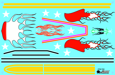 Slixx Decals FLAME SHEET #8