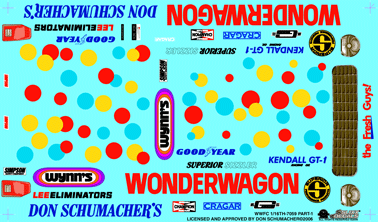 Slixx Decals 1/16TH SCALE WONDER WAGON VEGA PANEL DRIVEN BY DON SCHUMACHER