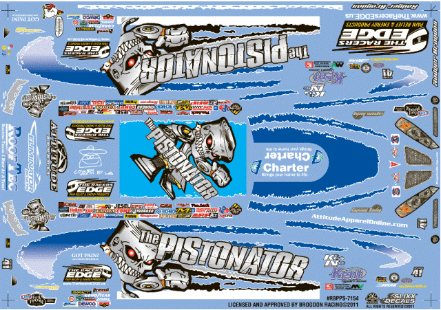 This decal is designed to fit on the Comp Resins GXP Pro Stock CR-5022 ...
